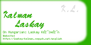 kalman laskay business card